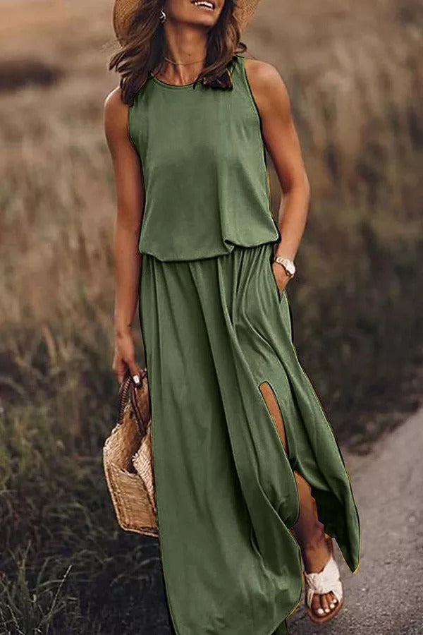 Giselle | Loose Fit Slit Maxi Dress™