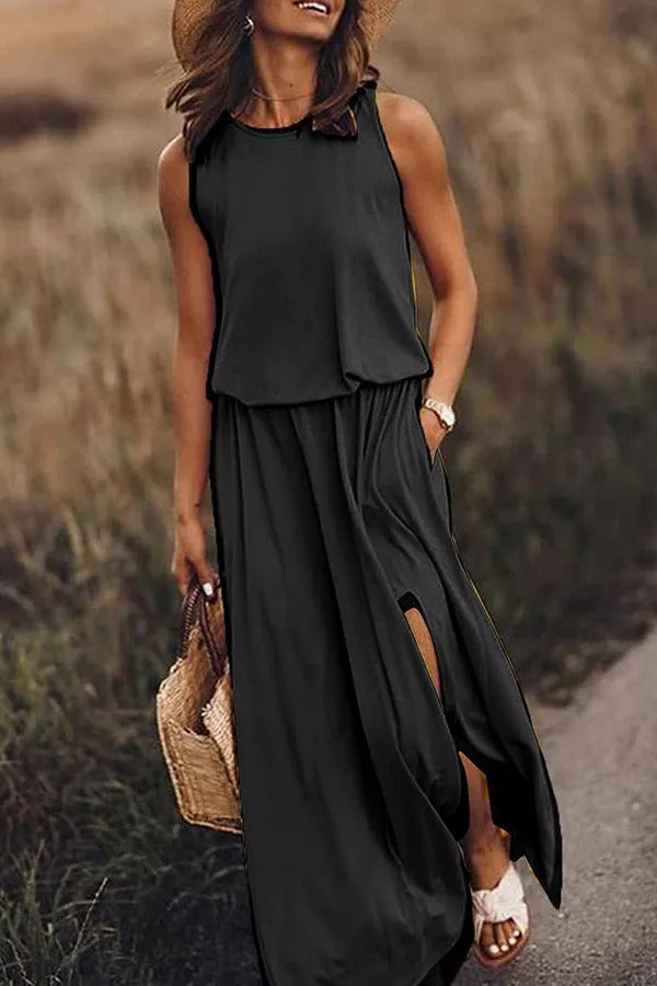 Giselle | Loose Fit Slit Maxi Dress™
